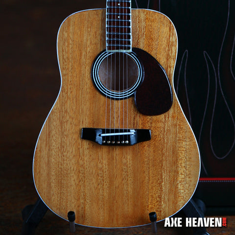 Classic Natural Finish Acoustic Miniature Guitar Replica Collectible