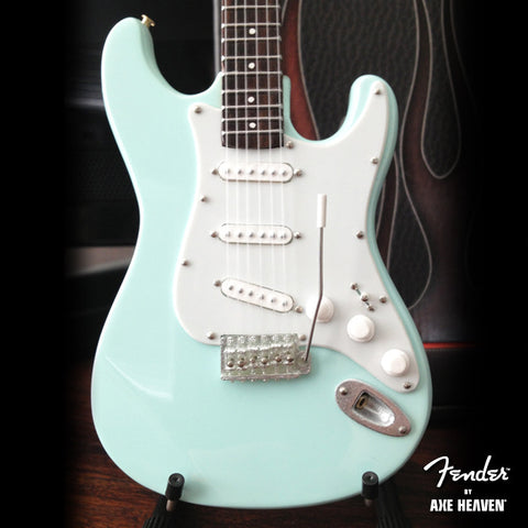 Surf Green Fender™ Strat™ Miniature Guitar Replica -Officially Licensed