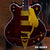 George Harrison Rosewood Hollow Body Miniature Guitar Replica Collectible