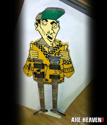 RICK NIELSEN™ Uncle Dick Doubleneck Mini Guitar Replica Collectible - Officially Licensed