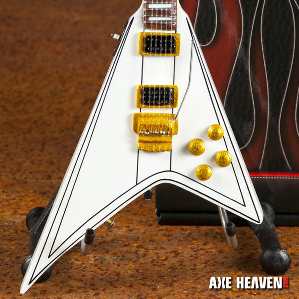 Randy Rhoads Signature White Flying V Miniature Guitar Replica Collect