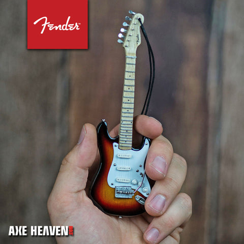 6" FENDER Sunburst Stratocaster Guitar Holiday Ornament