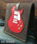 Red Single Cutaway Electric Guitar Wallet - Handmade from Genuine Leather