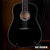 Classic Black Finish Miniature Acoustic Guitar Replica Collectible