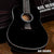 Classic Black Finish Miniature Acoustic Guitar Replica Collectible