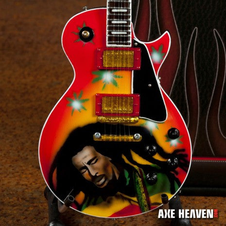 Bob Marley Tribute Reggae Model Miniature Guitar Replica Collectible