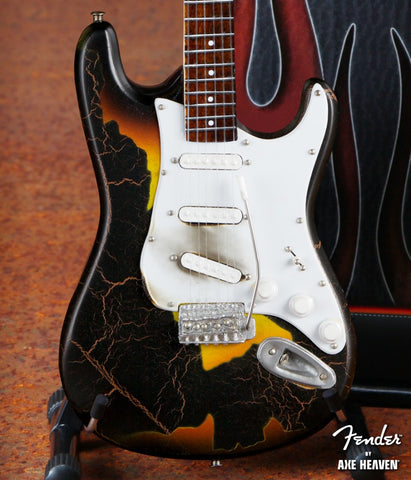 Burnt Fender™ Stratocaster™ Signature Miniature Guitar Replica - Officially Licensed